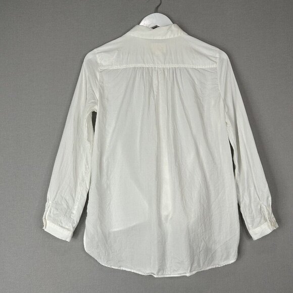 Maeve Anthro Womens Top Extra Small White Button Front Shirt Knot Tie Blouse - Picture 8 of 14